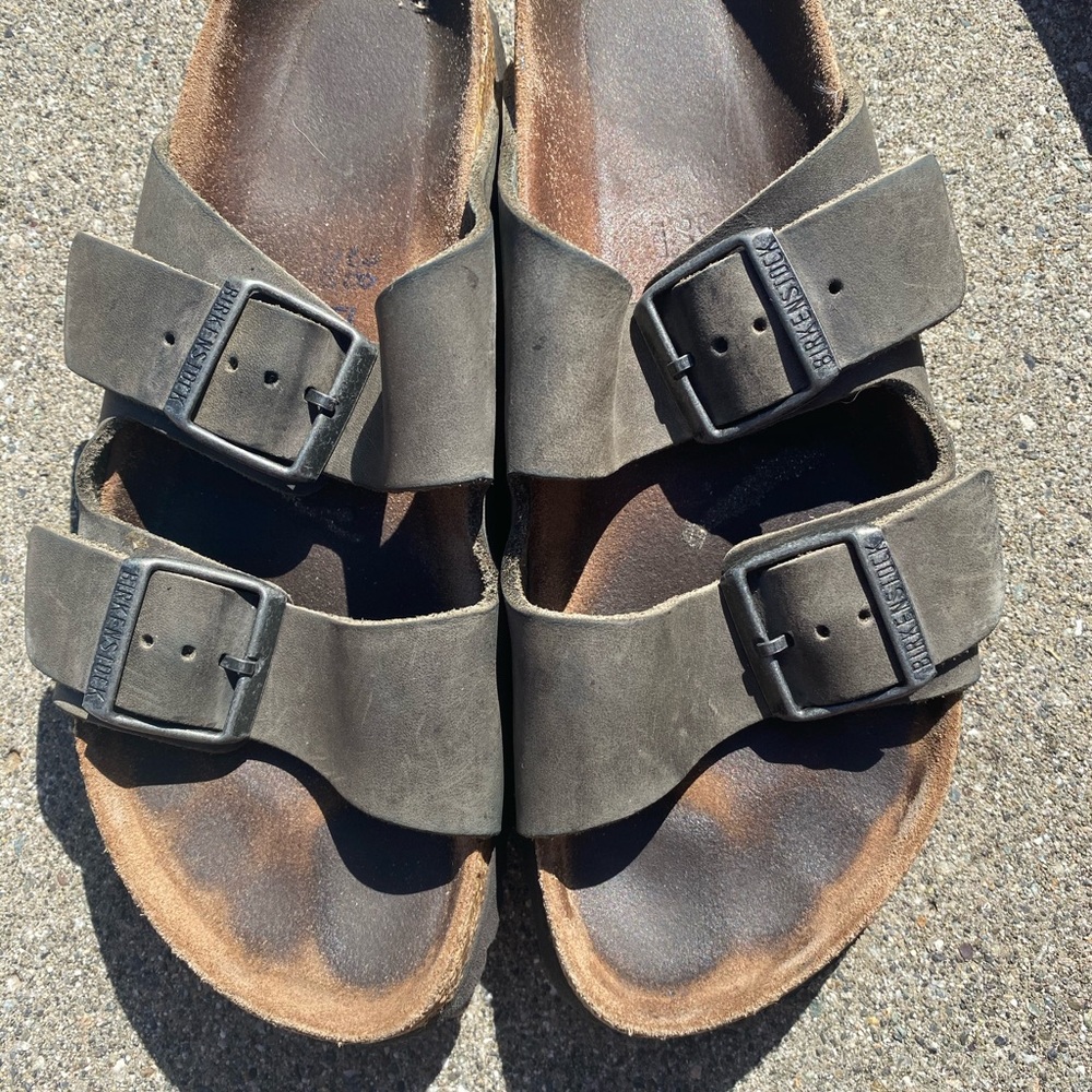 Birkenstock Sandals, black size 8 regular width
